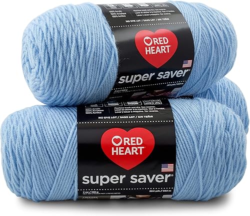 Miniatura 54 de RED HEART Paquete de 3 hilos Super Saver, color rojo cereza (3 unidades) Rojo cereza,Negro,Pulido,Orquídea oscura,Azul claro,Blanco suave,Aran,Rosa