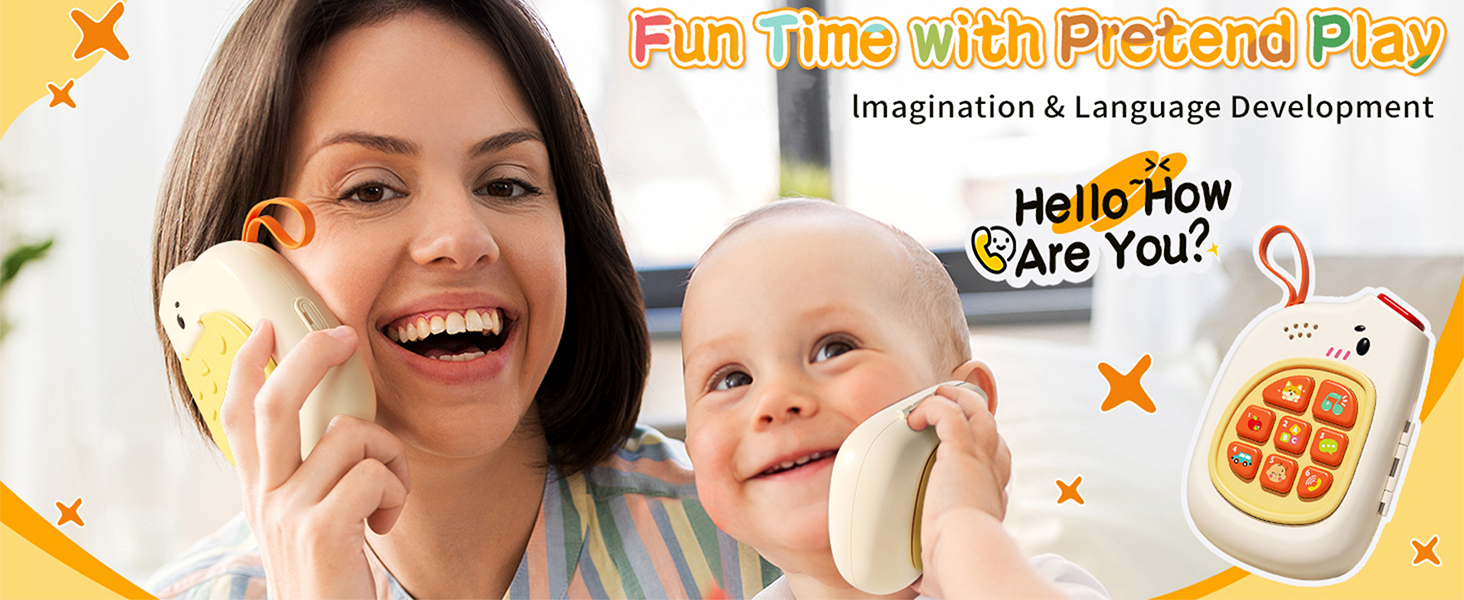 Afufu Baby Phone Spielzeug – Montessori Busy Board Für Kinder 1-3 Jahre | Mit Geräuschen & Lernfunktionen | Englische Version
