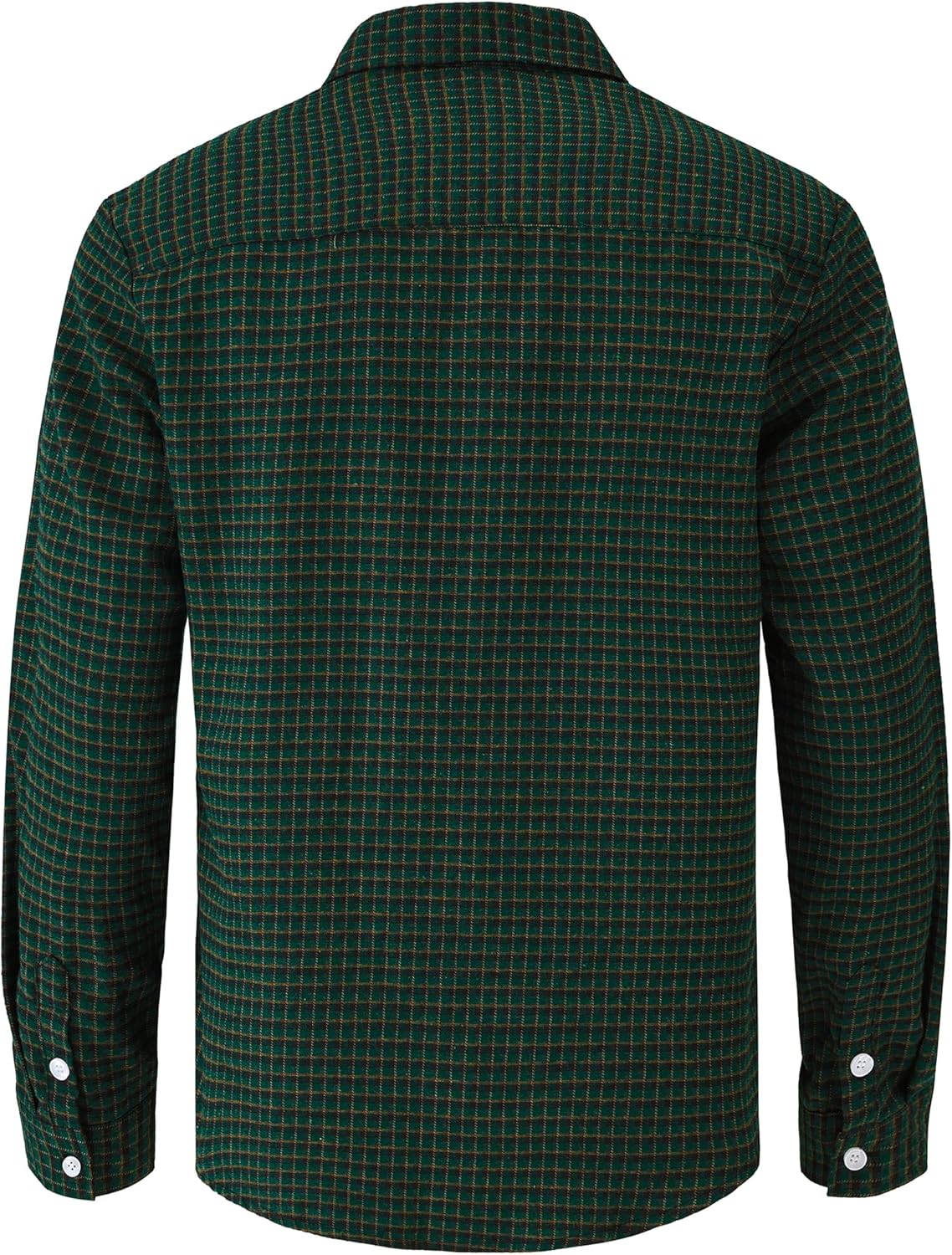 Mens Gingham Button Down Shirt Long Sleeve Dress Shirts Business Casual Shirts with Pockets - Image 3