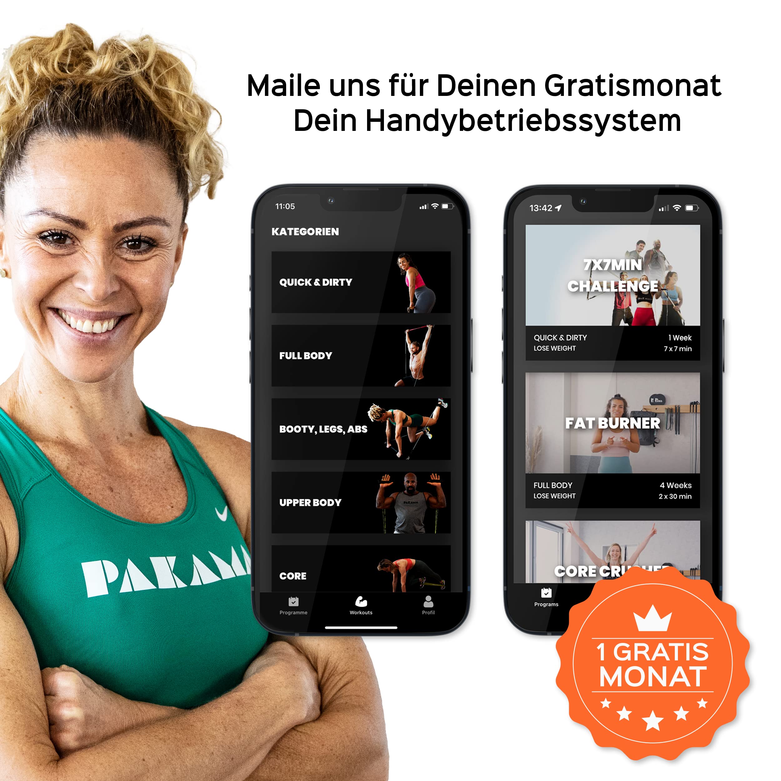 PAKAMA - Premium Widerstandsbänder (inkl. App) mit Stange oder Griffe für Home Workout & Krafttraining Zuhause - Extrem Resistance Bands 4,5kg - 24kg - Fitness-Bänder für bis zu 220kg Widerstand