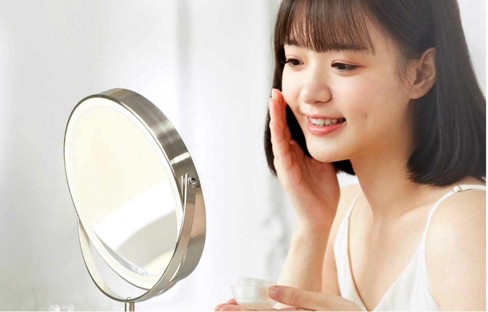 Amazon.co.jp: AMZTOLIFE 化粧鏡 LEDライト付き 女優ミラー 10倍