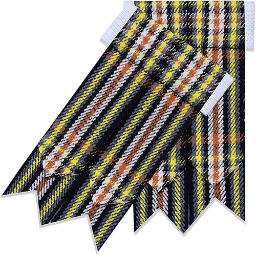 Destellos para hombre con ajustadores de hebilla pesados, intermitentes de manguera de tartán liso y de las tierras altas.