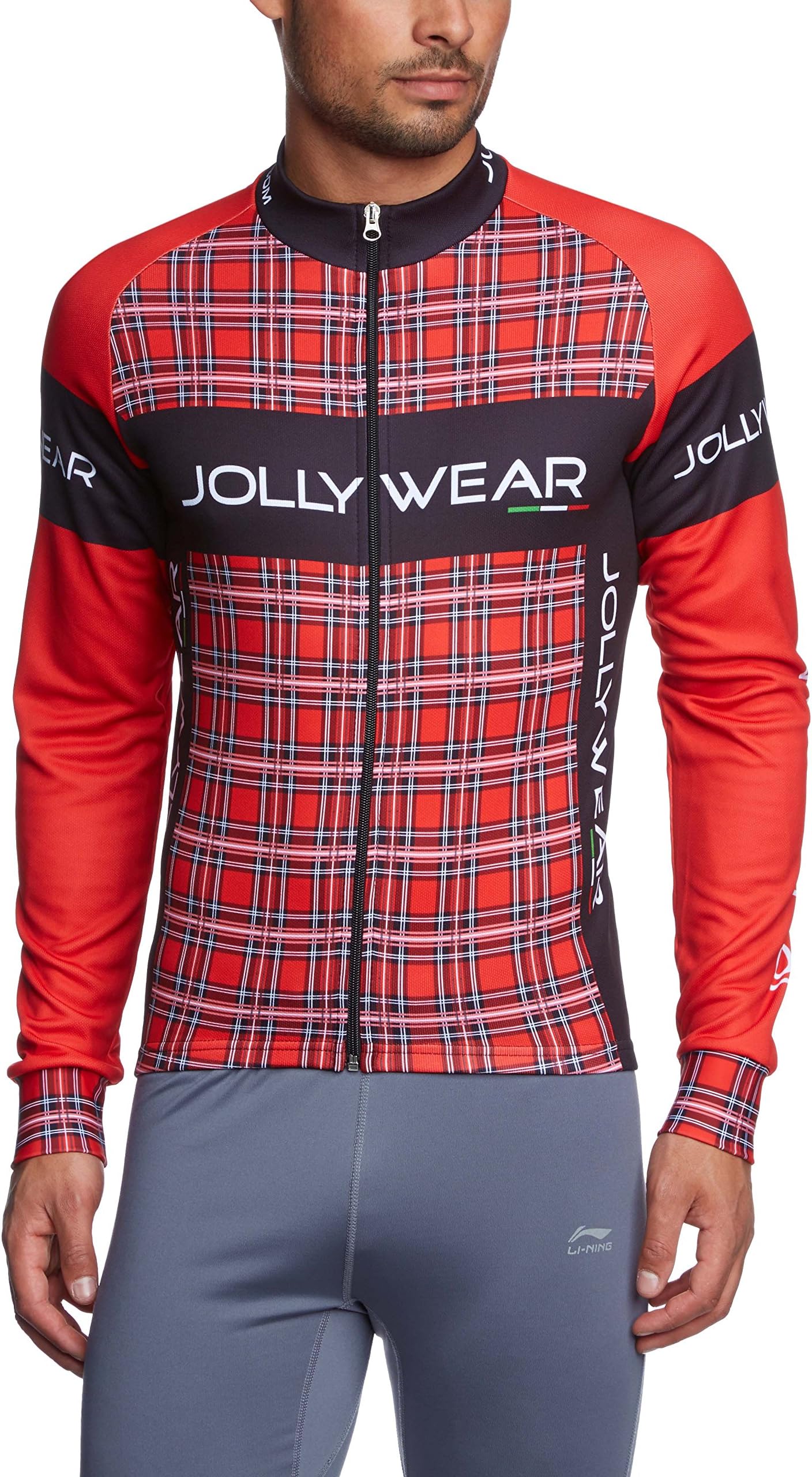 Jolly Wear Tweed Adult's Long-Sleeved Cycling Jersey for Wear During Off-Season Training