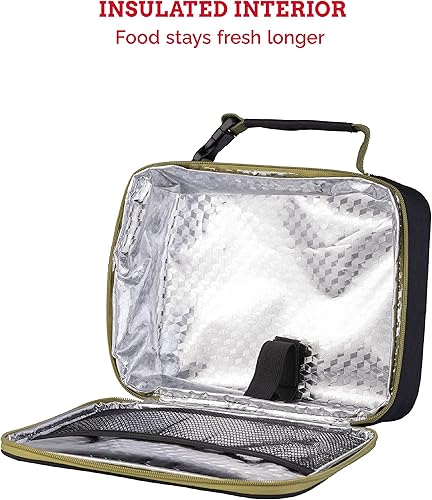 Miniatura 7 de Whiskware Lonchera térmica suave aislada para el trabajo, viajes y más, color negro