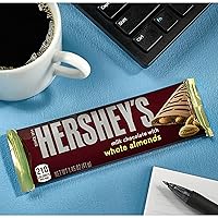 Vista 5 de Barras de chocolate con leche HERSHEY'S con almendras enteras, 1.45 oz (36 unidades)