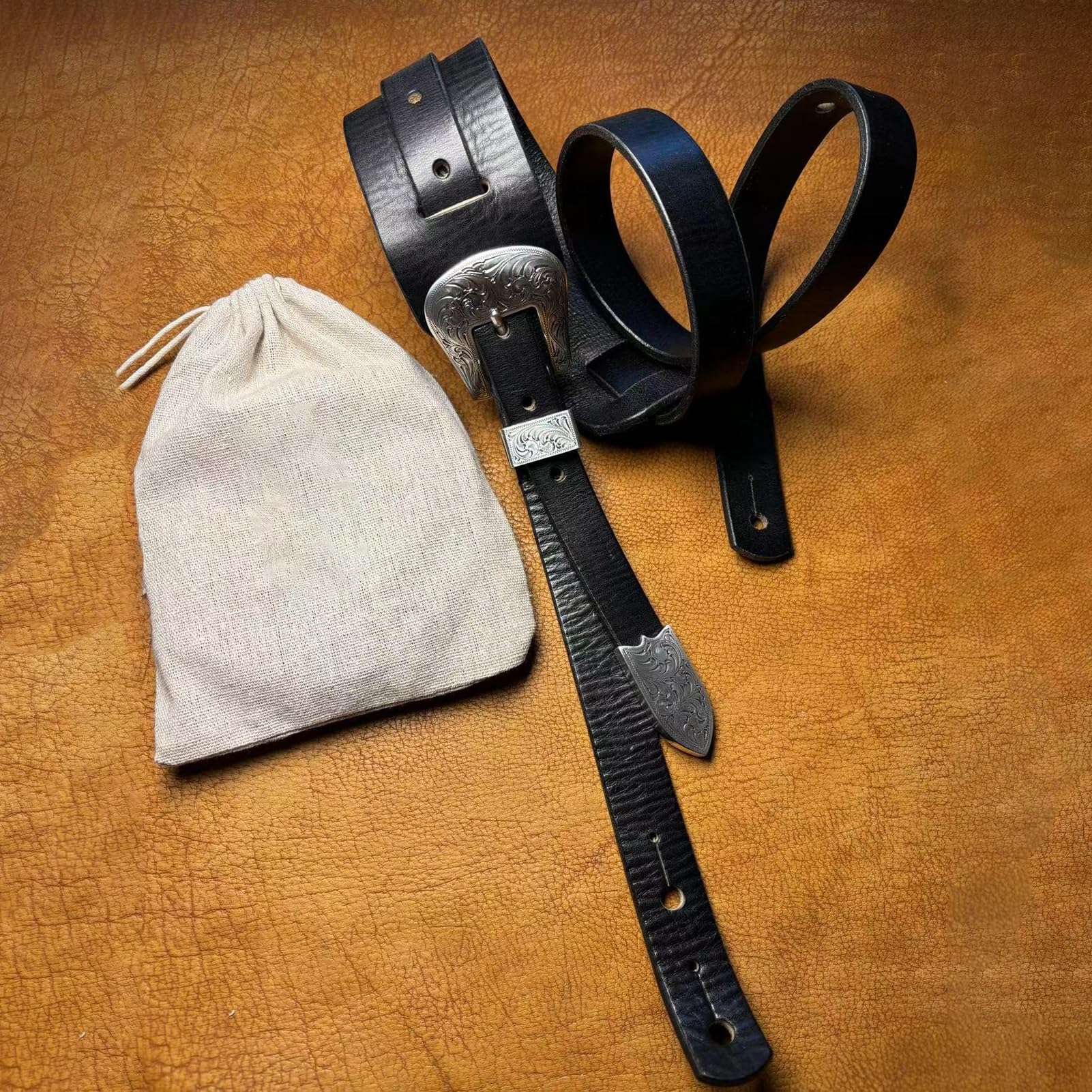 Guitar Strap Z naramiennikiem, skórzanym paskiem do gitary akustycznej/elektrycznej/basowej