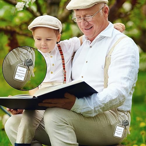 Miniatura 6 de Kurtzy Llaveros en blanco (100 unidades) Cada llavero mide 2.1 x 1.3 in Llavero acrílico transparente translúcido para fotos de doble cara Marcos