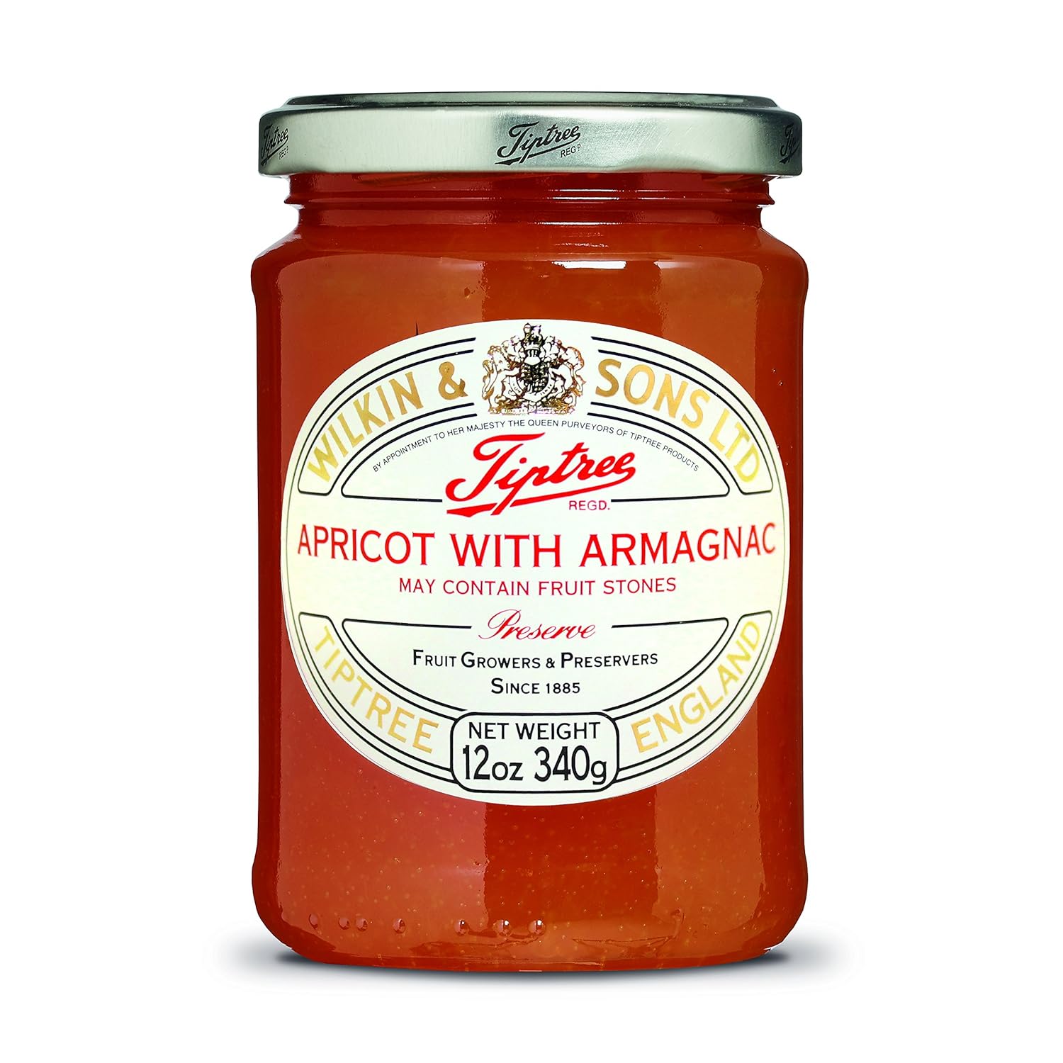 Tiptree Apricot & Armagnac Preserve, 12 Ounce Jars (Pack of 6)