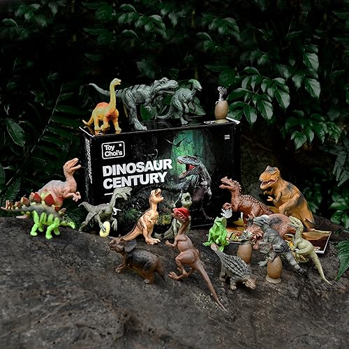 Miniatura 5 de Juguetes de dinosaurio, 20 paquetes de figuras de dinosaurio con libro educativo, juguete para niños de 3, 4, 5, 6, 7, 8 años, regalo de cumpleaños