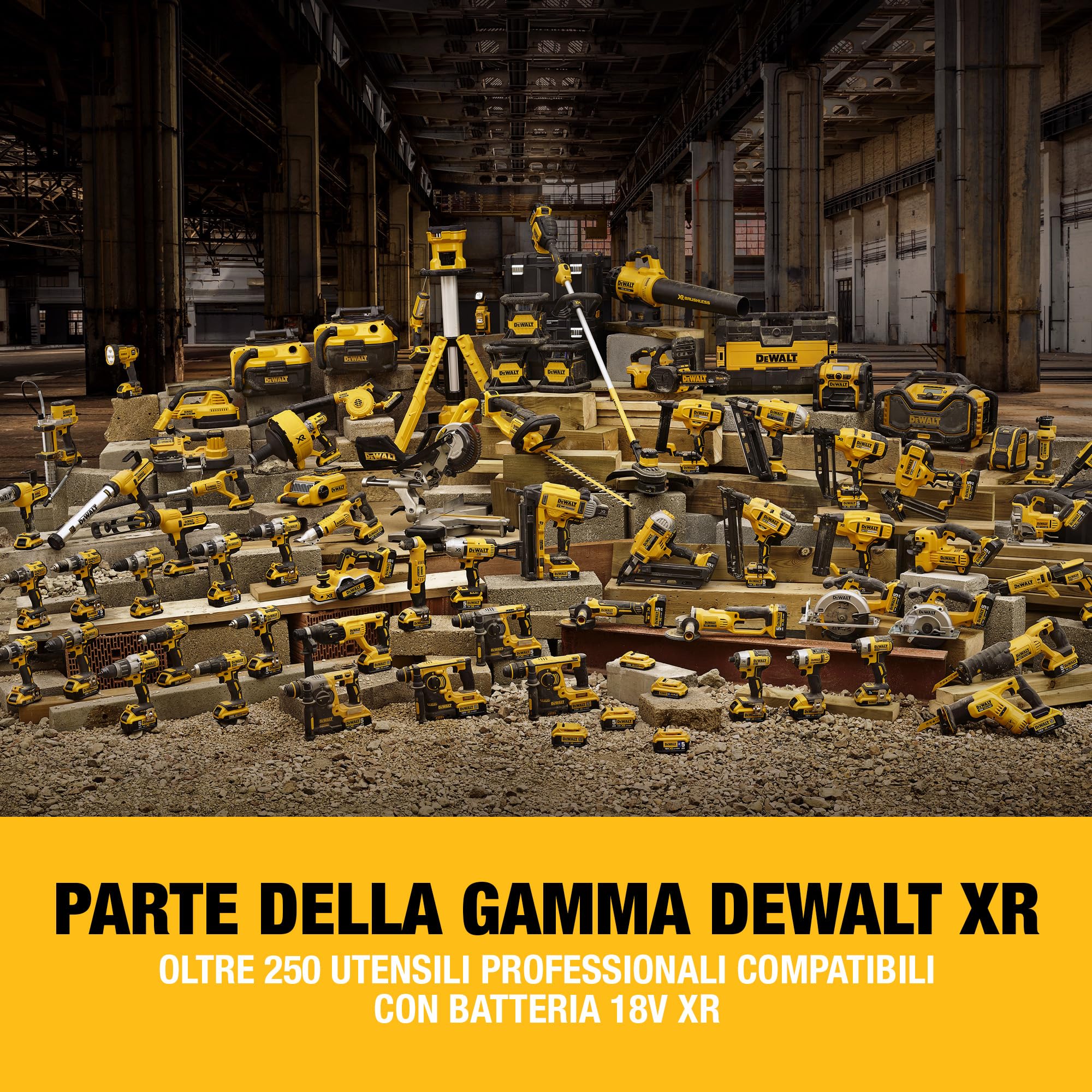 DEWALT Kit doppio di chiodatrici senza spazzole 18V XR con 2 batterie da 5,0Ah, caricabatterie e valigetta TSTAK, spina UE, DCK246P2T-QW