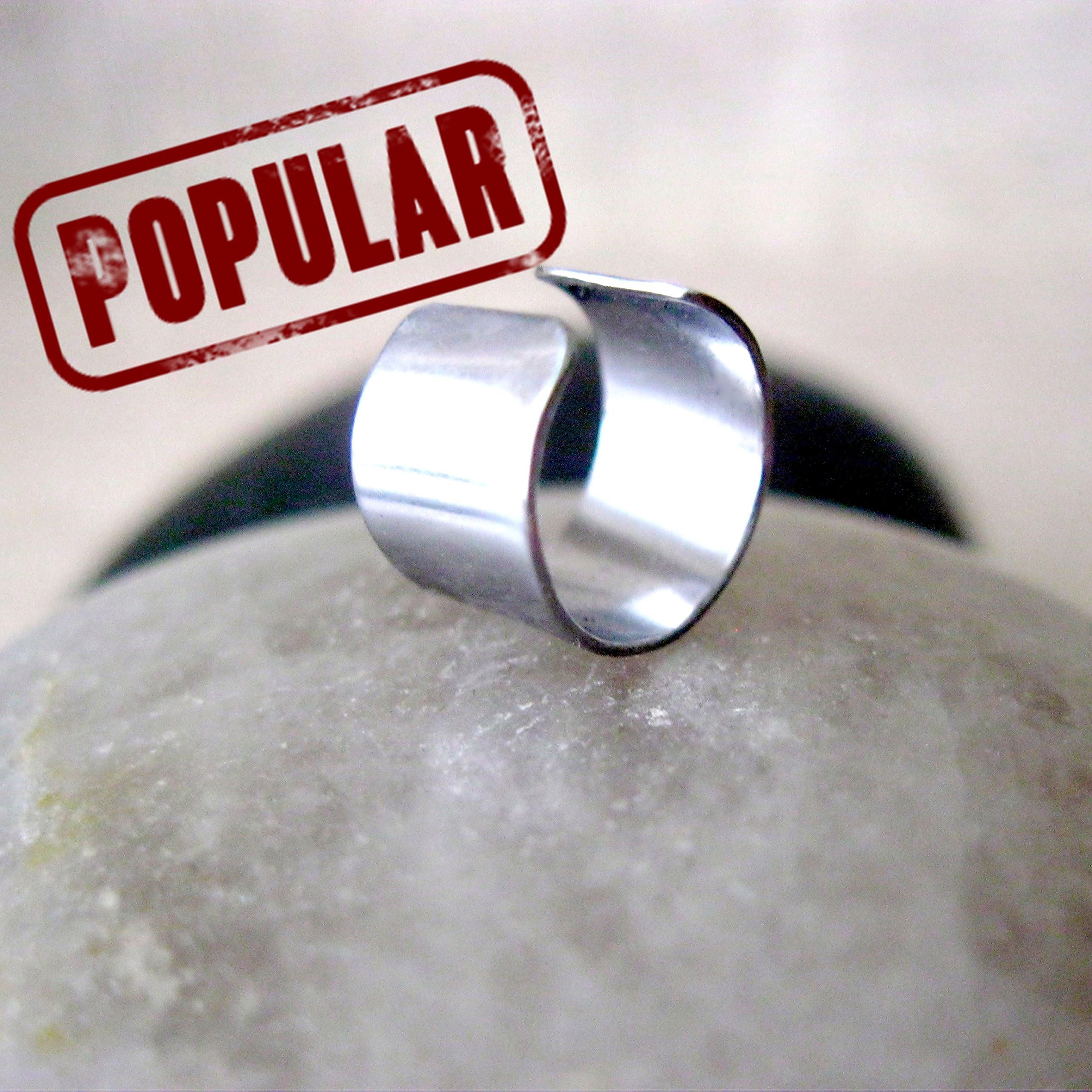Unisex Stainless Steel Ear Cuff, Simple and Shiny by Raziela Designs