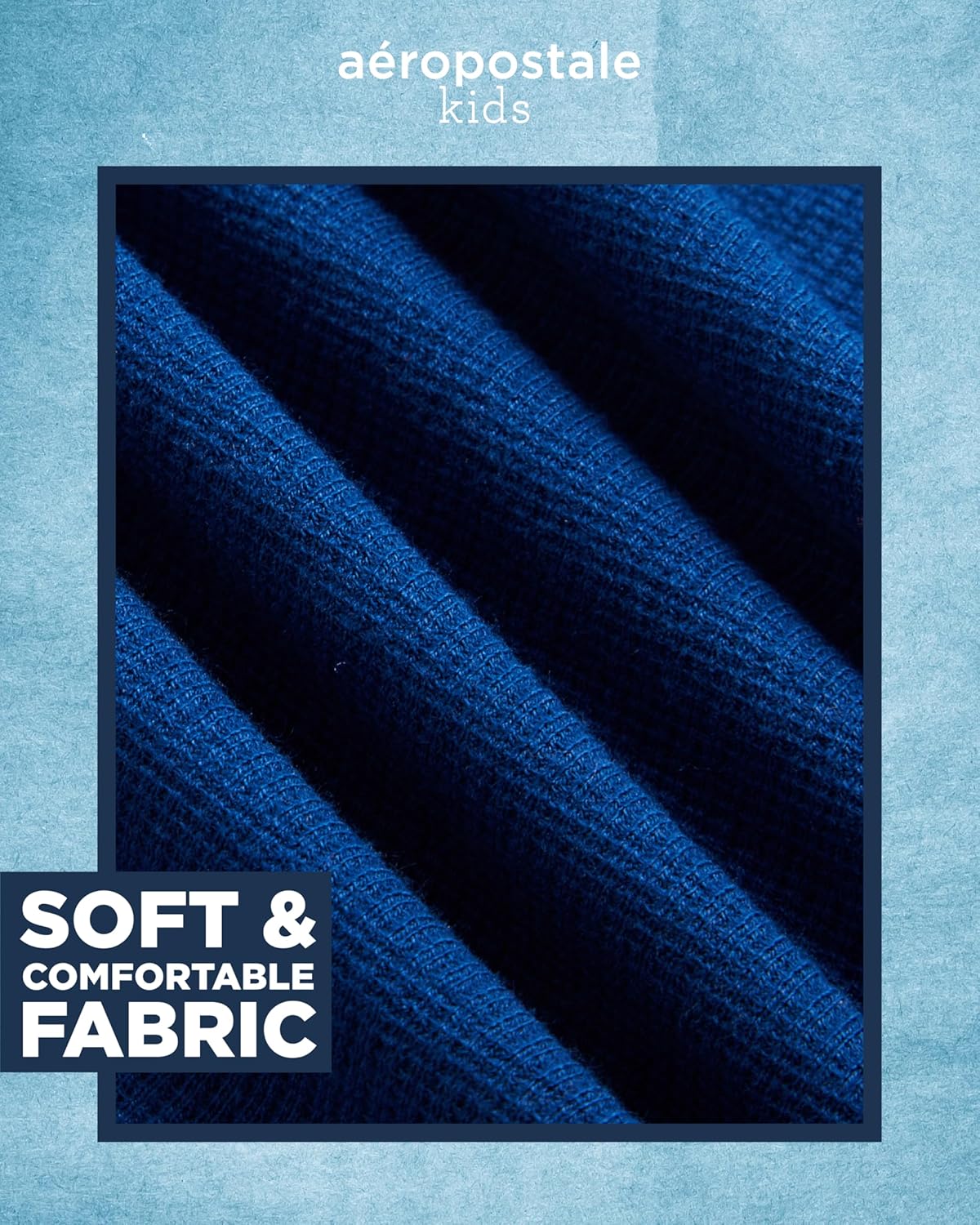 AEROPOSTALE Boys Long Sleeve Shirts - Crew Neck Boys Long Sleeve Waffle Knit Shirt Kids Tops Basic Tee (Sizes: 8-16) - Image 5