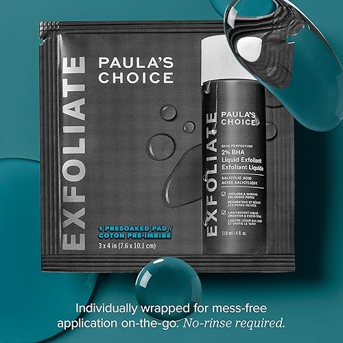 Miniatura 2 de Paula's Choice Skin Perfecting - Almohadillas de tóner BHA al 2%, exfoliante líquido de 10 unidades y 2% BHA, exfoliante facial de ácido salicílico