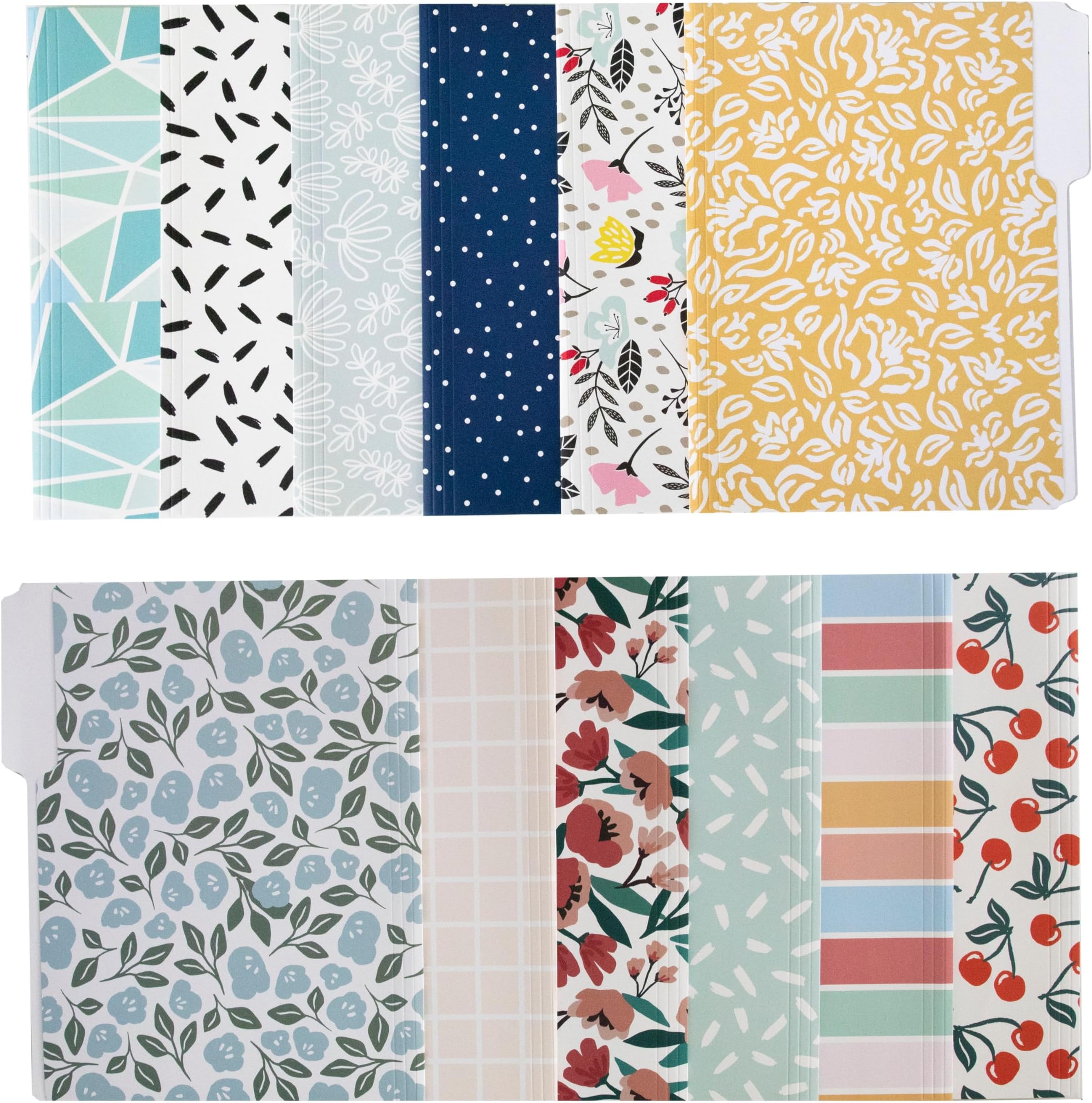 Zynshe Decorative File Folders, Set of 123 Tab Cute File Folders Letter Size