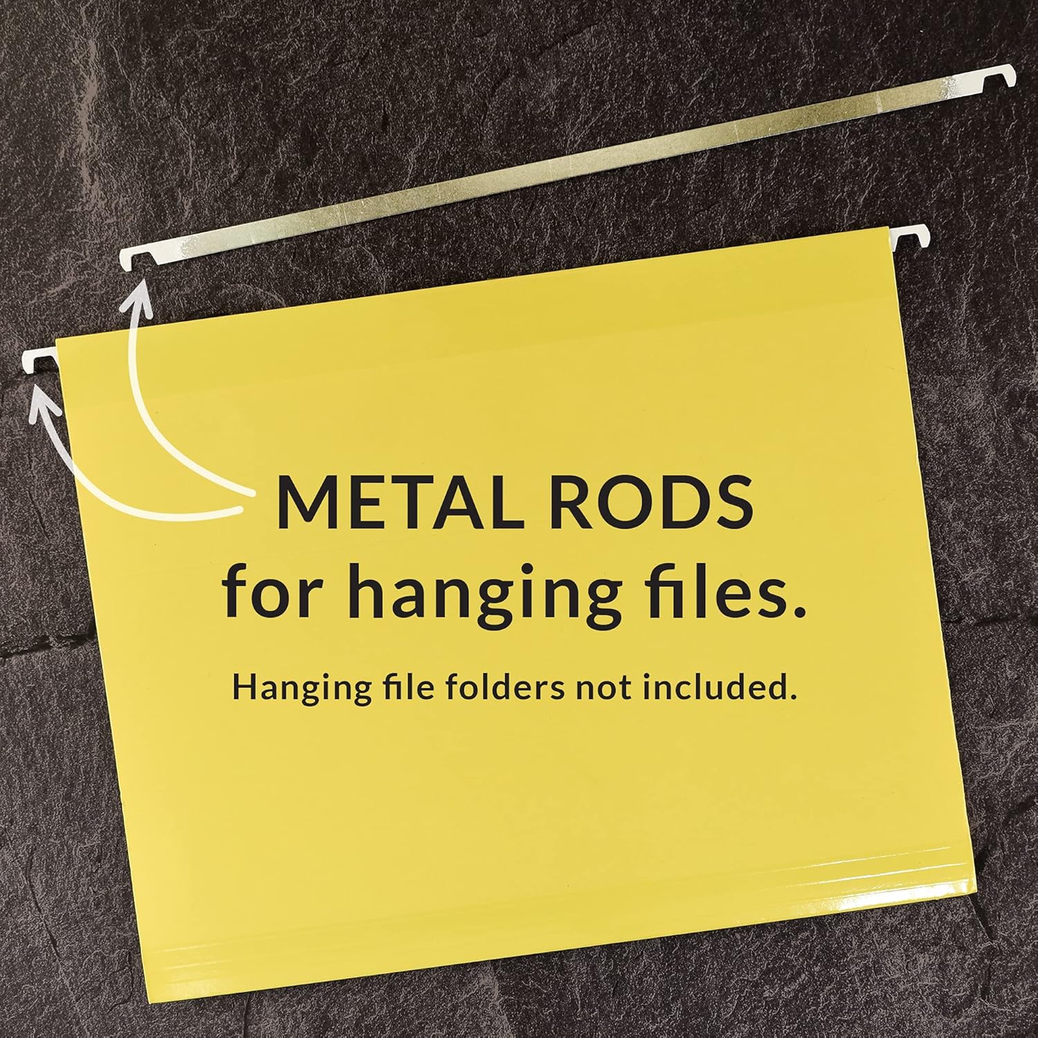 StoreSMART® - Hanging File Folder Metal Bars/Rods 50-Pack - VG101-50