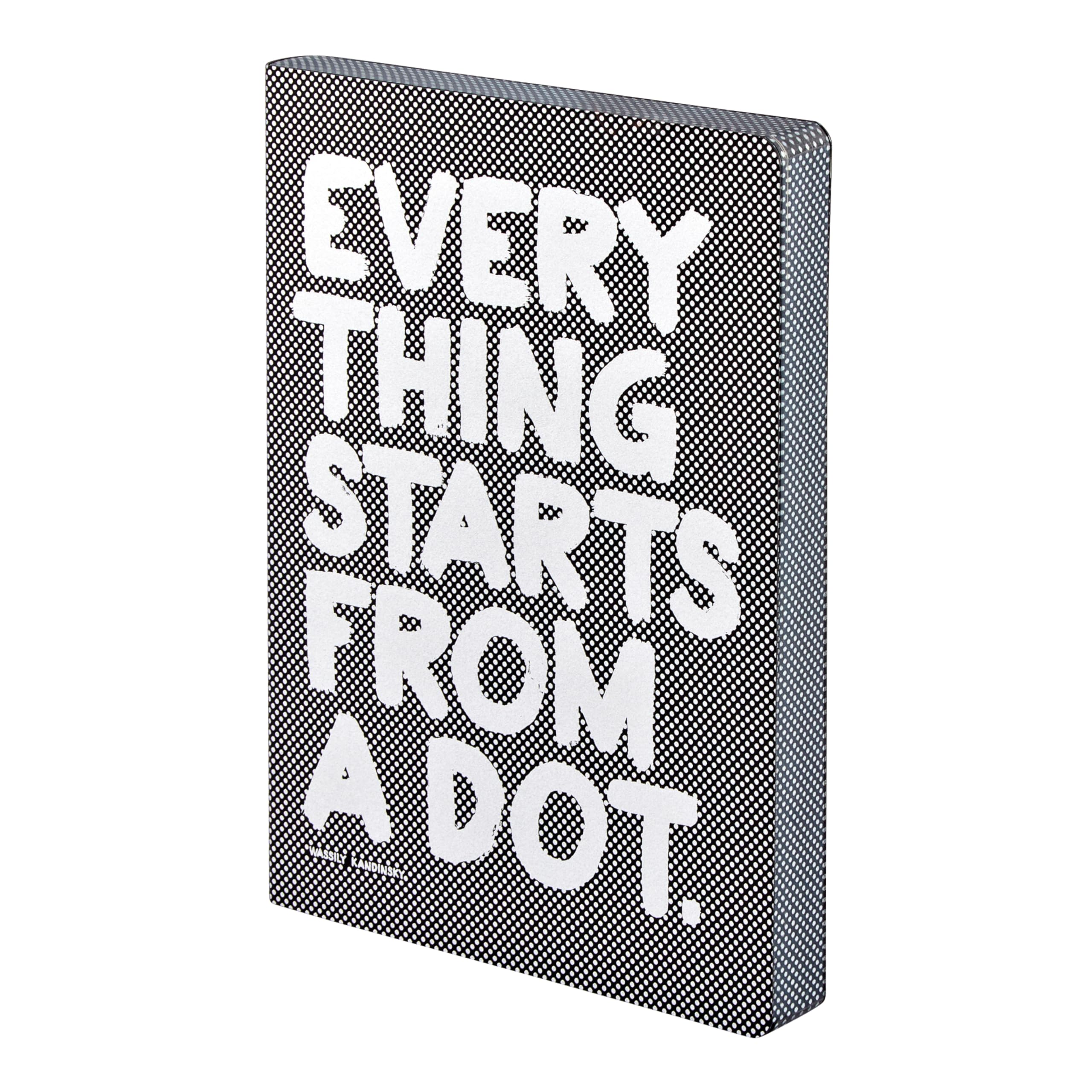 Nuuna Notizbuch A5+ Graphic L - Everything Starts From A Dot, Leder schwarz