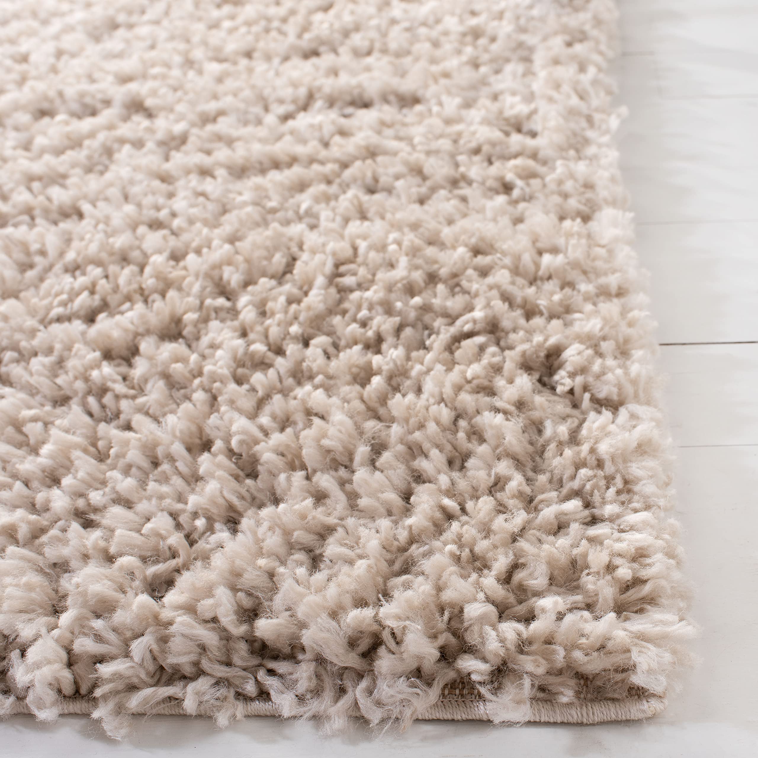 SAFAVIEH August Shag Collection Accent Rug - 2 x 5 Beige Solid Design Non-Shedding & Easy Care 1.5-inch Thick Ideal for High Traffic Areas in Entryway Living Room Bedroom AUG200D product thumbnail 4