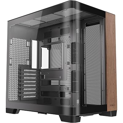 Antec C8 Curve Wood, Fans not Included, Wooden Front Panel, Super Wide Angle Single Curved Glass, Dual-Chamber Layout, Type-C, 360mm Radiator Support, RTX 40 Compatible, Full-Tower E-ATX PC Case