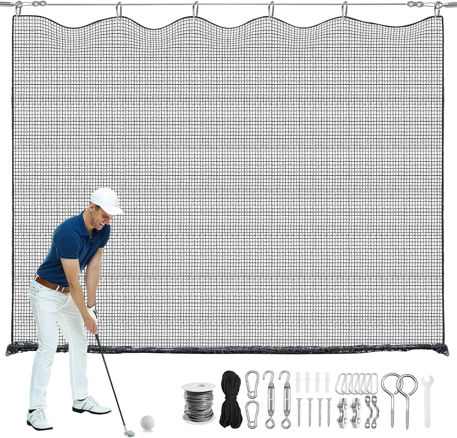 NQB Golf Practice Net, Heavy Duty Hitting Net for Backyard, Garage Training