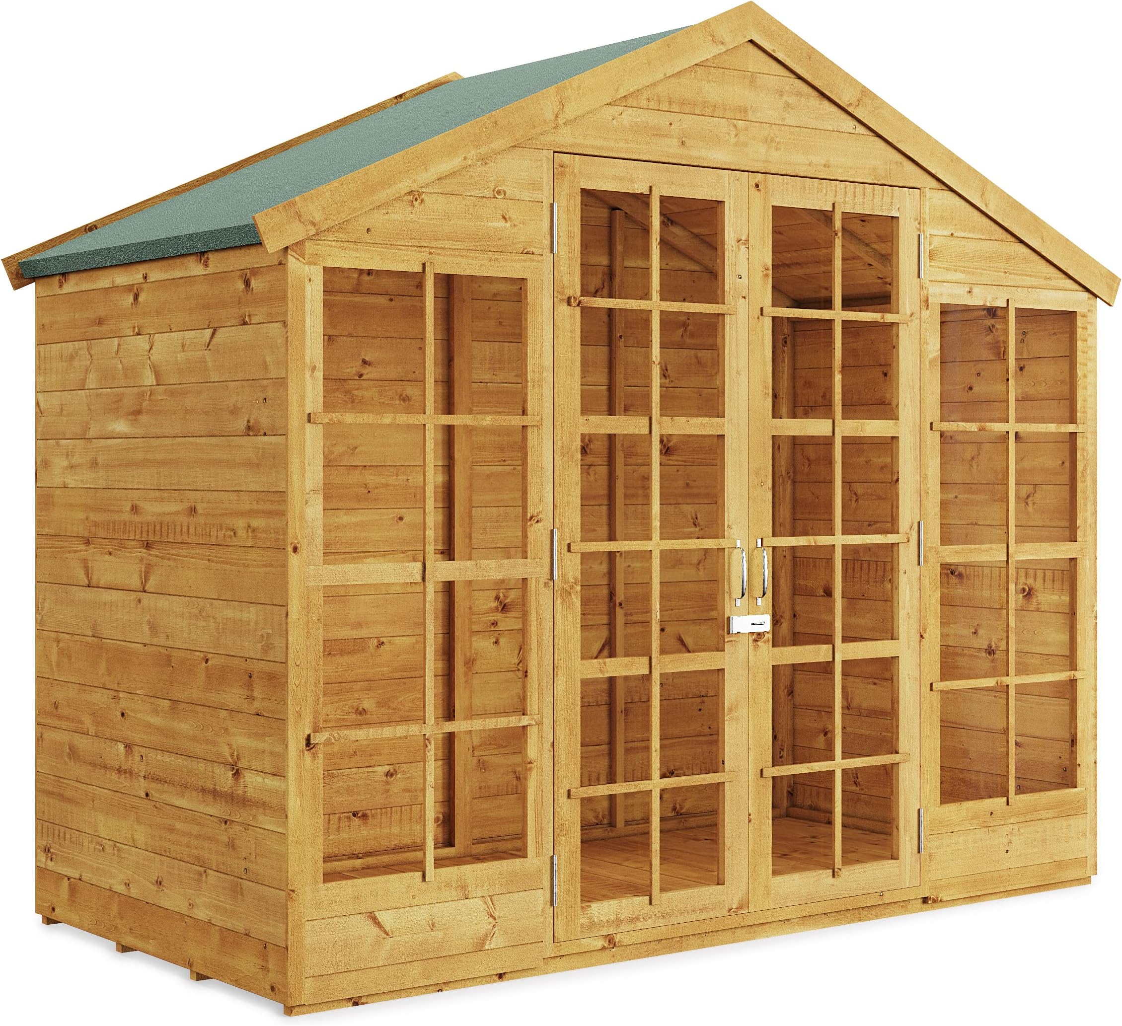 BillyOhSummerhouse Log Cabin 4 x 8 Wooden Garden Storage Shed Summer House Harper Apex Summerhouses (4x8)