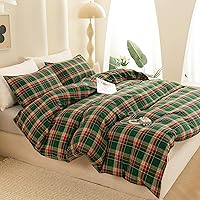 Vista 57 de ECOCOTT Juego de funda de edredón de 3 piezas, 100% algodón lavado, duradero, suave y cómodo, con cierre de cremallera, sin edredón, tamaño King