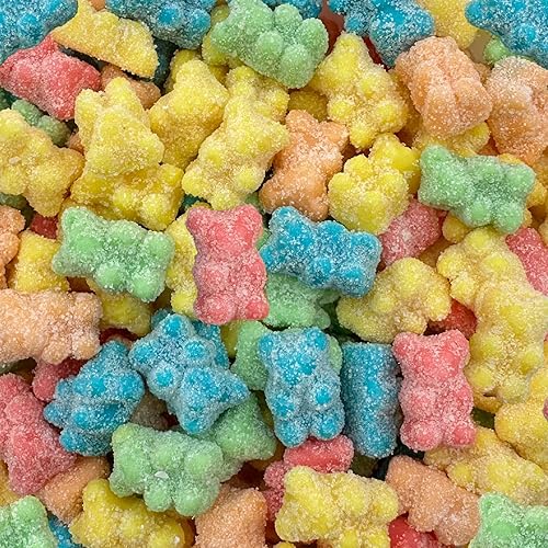 Caramelos de gomitas de neón agrios Bolsa de 2 libras Sabores de frutas surtidos
