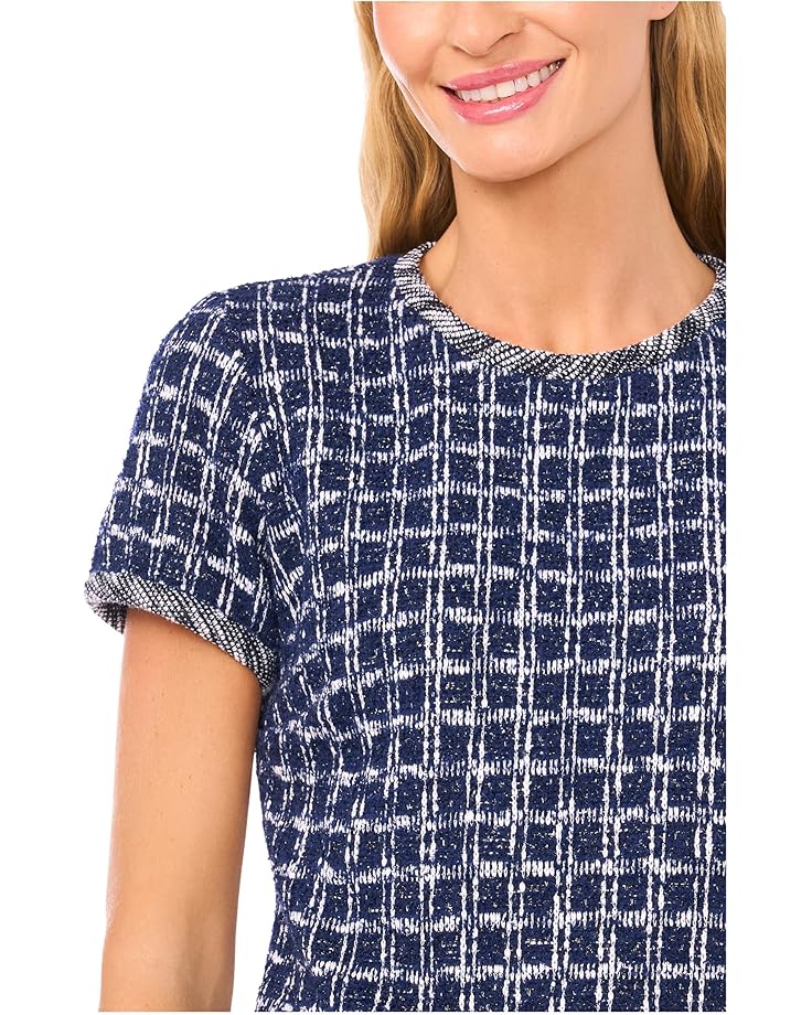 CeCe Plaid Crew Neck Short Sleeve Baby Tee - #3 of 3