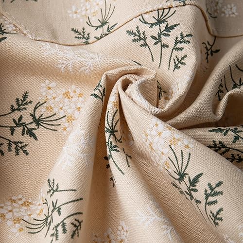 Miniatura 7 de Delantal de cocina con estampado floral, algodón beige con estampado de margaritas, correa ajustable para el cuello