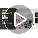 VEVOR Commercial Meat Slicer, 10 inch Electric Food Slicer, 240W Frozen Meat Deli Slicer, Premium Chromium-plated Steel Blade Semi-Auto Meat Slicer For Commercial and Home use
