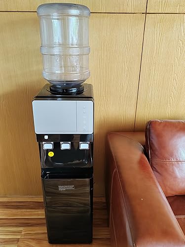 Miniatura 8 de IKT Dispensador de enfriador de agua fría y caliente con máquina de hielo para botella de 5 galones, 27 libras, capacidad diaria, luz nocturna,