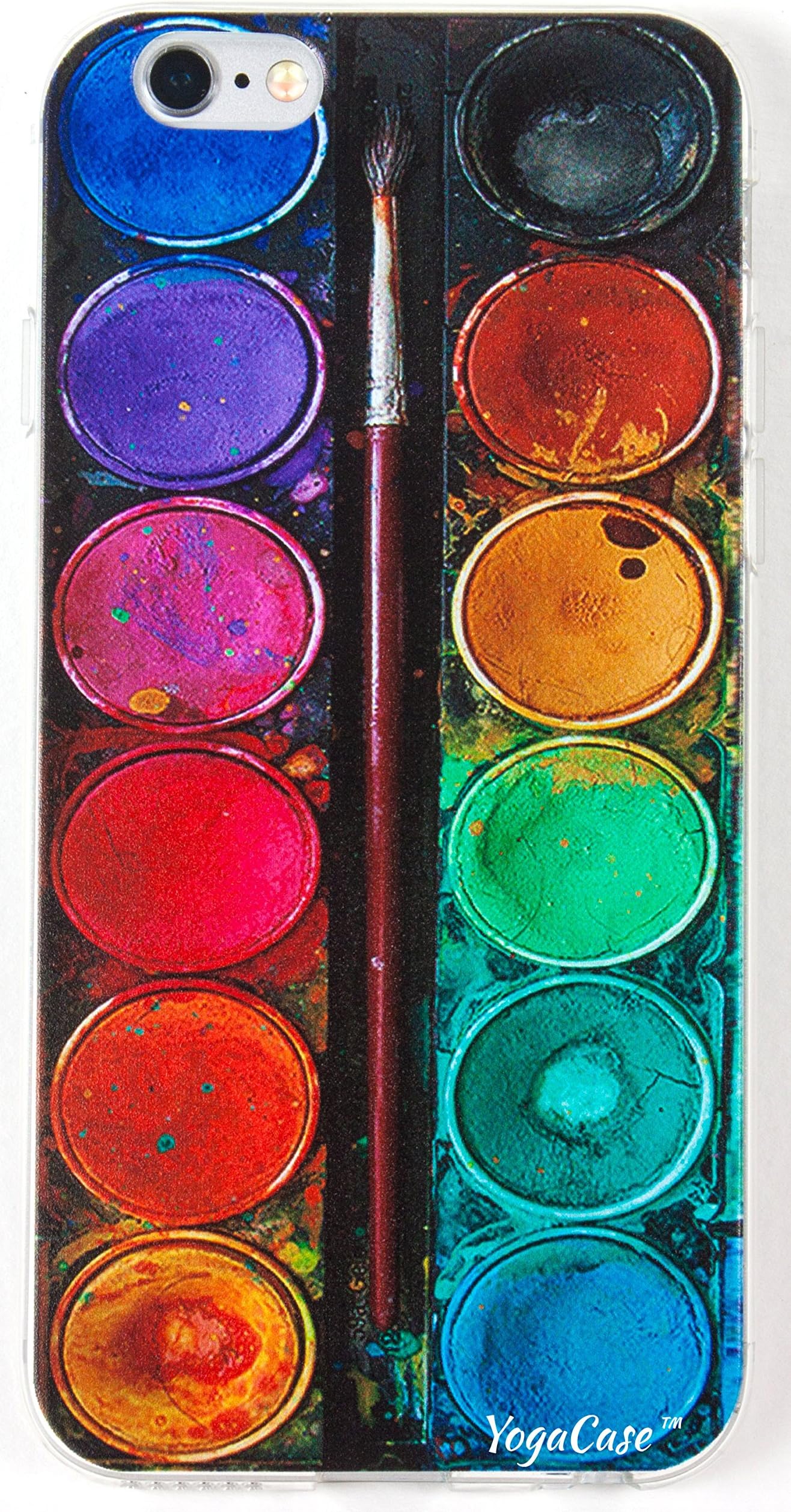 iPhone 6 Plus /6s Plus Case, YogaCase InTrends Silicone Back Protective Cover (Colorful Life Watercolor Paints)