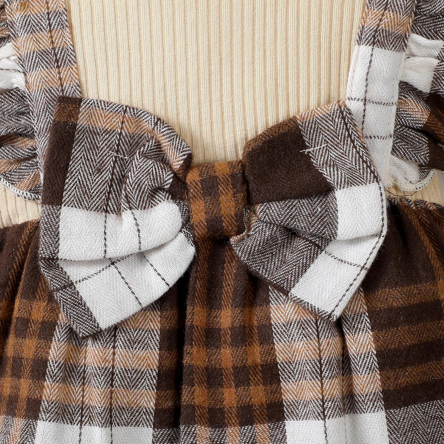 Newborn Infant Baby Girl Clothes Fall Winter Plaid Long Sleeve Jumpsuit One Piece Romper Bodysuit Baby Overalls Outfits - Image 6