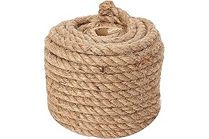 RAJRANG: 8mm Natural Jute Twine String - 49 Feet
