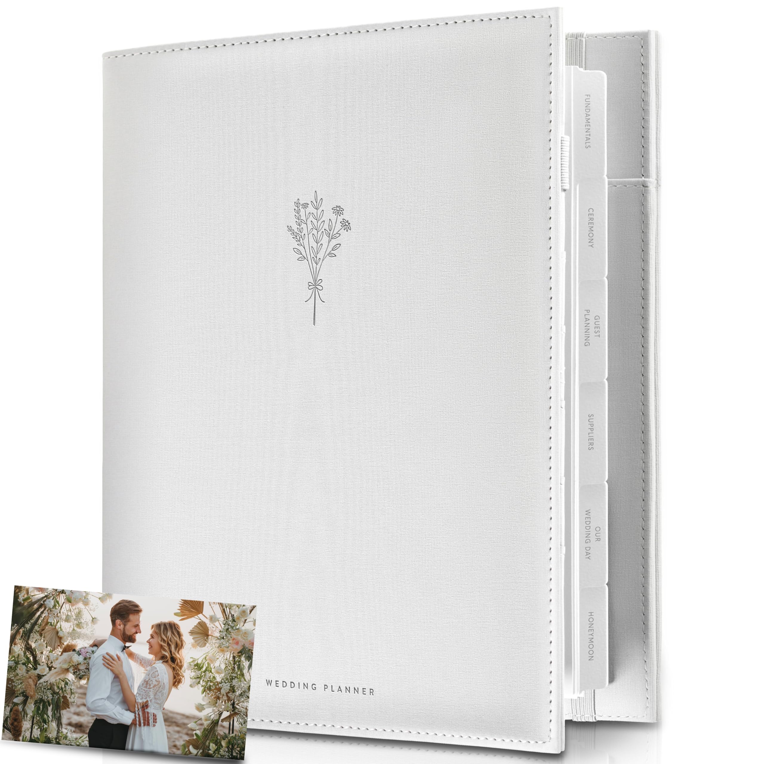 Der elegante Hochzeitsplaner und Organizer für die Braut | Seidenpapier verpackt in einer Geschenkbox | Dicke Seiten, gepolsterter Einband | Elegant gestalteter Planer zur Planung jedes Details