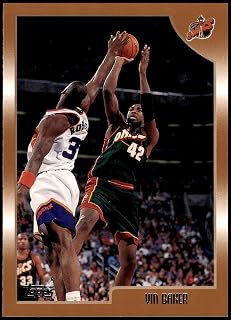 1998 Topps #82 Vin Baker Seattle Supersonics (Basketball Card) NM/MT Supersonics University of Hartford