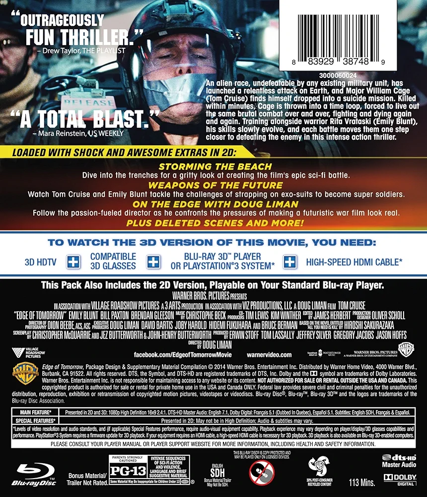 Amazon.com: Live Die Repeat: Edge of Tomorrow : Tom Cruise