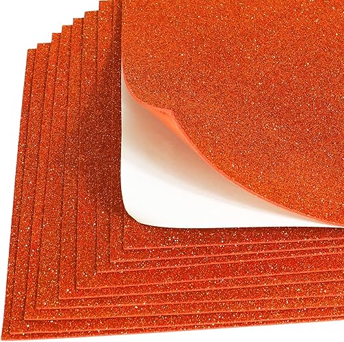 Miniatura 10 de 10 hojas de papel de cartulina de espuma con purpurina con destellos autoadhesivos, papel A4 de 11.8 x 7.9 in, papel A4 para tarjetas de regalo,