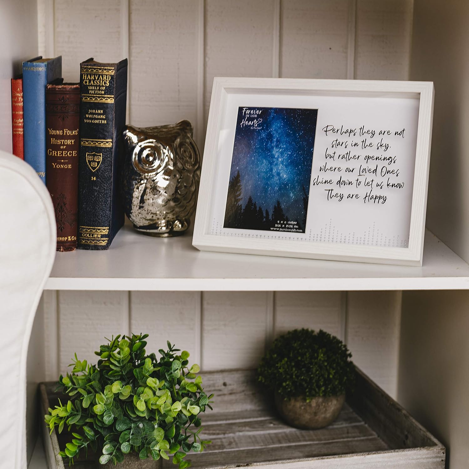 Pavilion Gift Company Perhaps They are Not Stars in The Sky 7.5x9.5 Inch Easel Back Vertical Picture Frame, Silver
