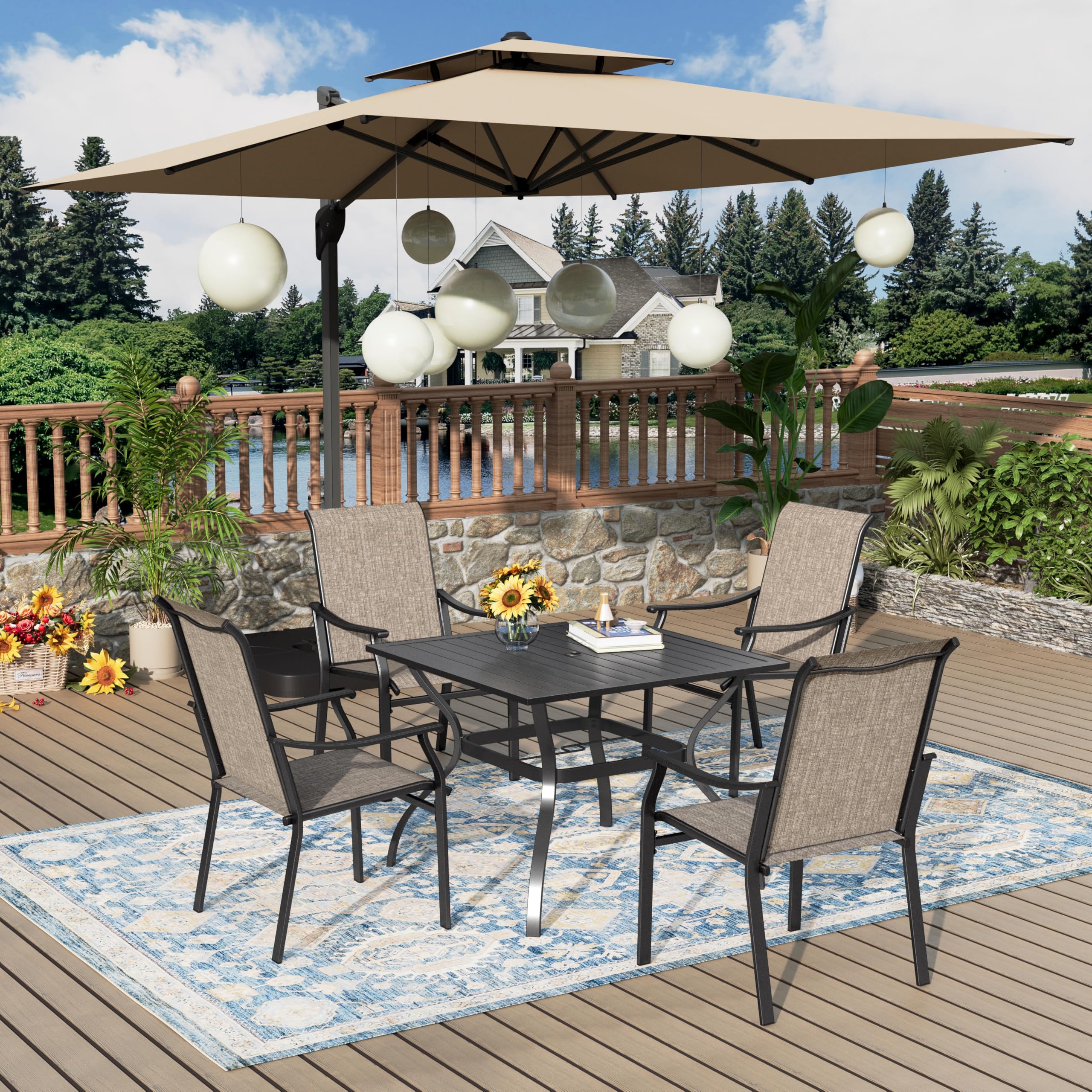 fade free patio umbrella Amazon.com : SUPERJARE 13FT Outdoor Patio Umbrella with Base Included,  Double Sided Pool Umbrellas with Fade Resistant Canopy, Large Table Umbrella  for Deck, Market, Backyard