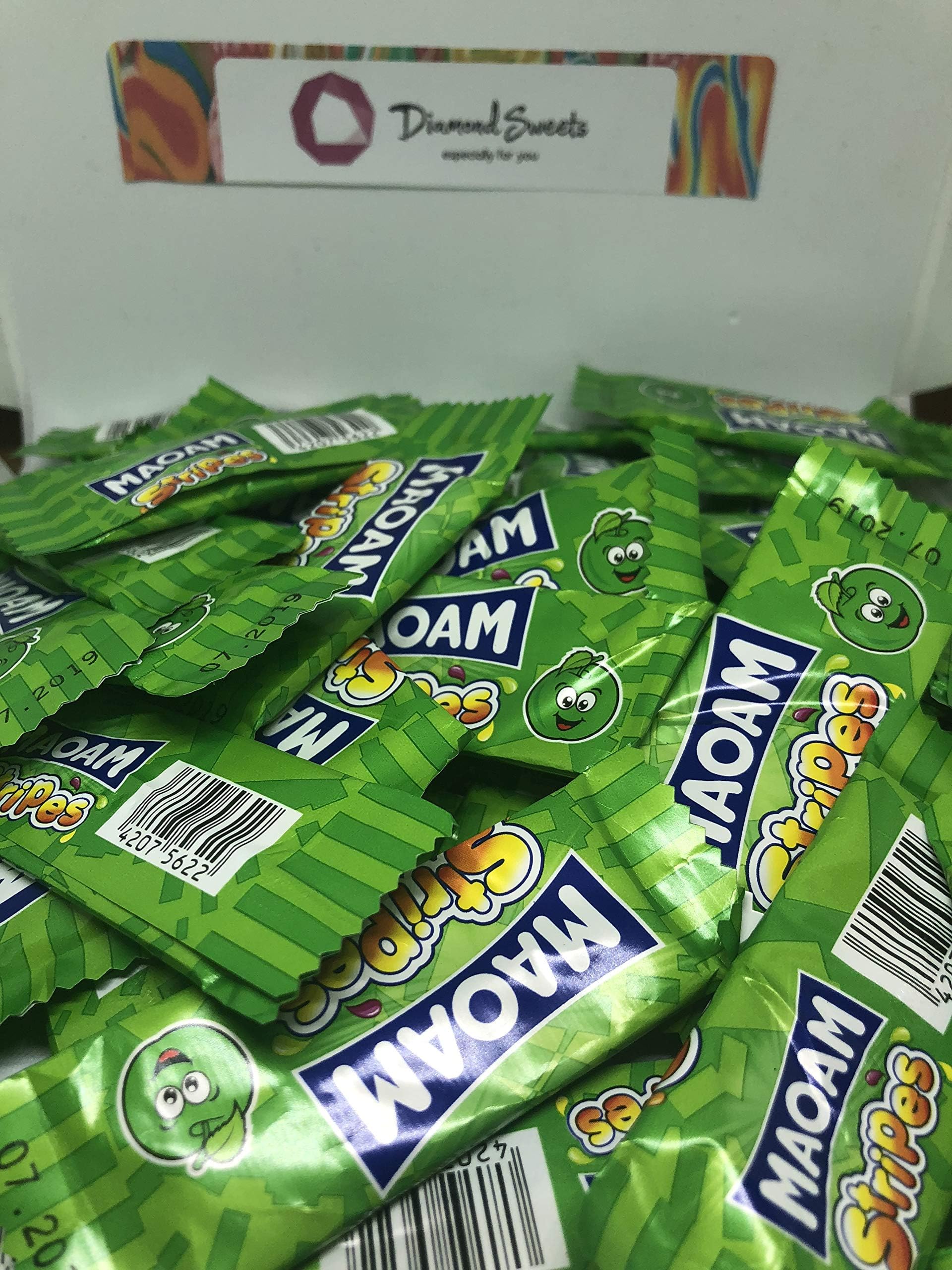 100 x Haribo Maoam Stripes by Diamond Sweets - Choose Your Own Flavour !! (Apple)