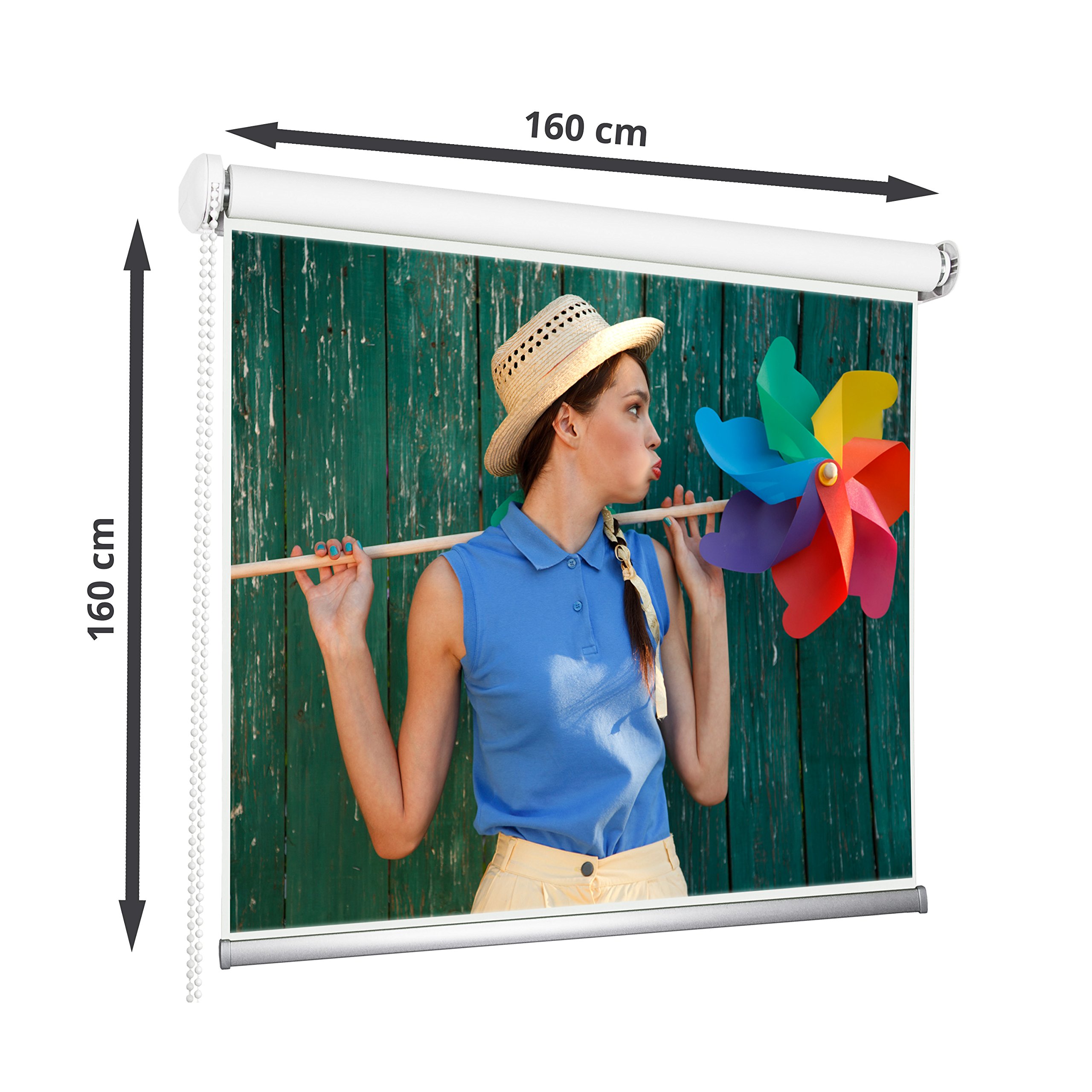 Ekran projekcyjny rolowany 160 x 160 cm – Format 1:1