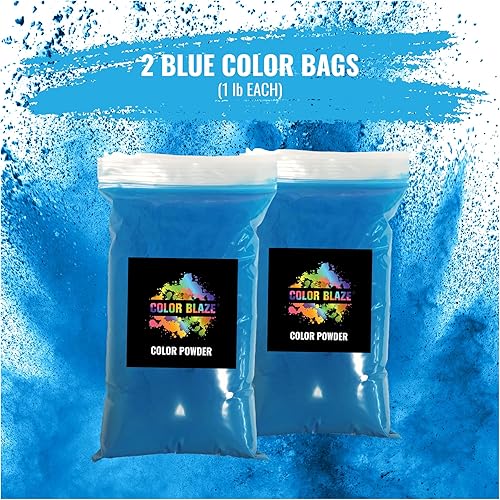Miniatura 5 de Color Blaze Blue Baby - Polvo de revelación de género – 2 libras de polvo de color para niño – para el desgaste de la motocicleta, lanzamiento