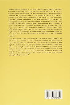 Problem Solving Strategies Problem Books in Mathematics