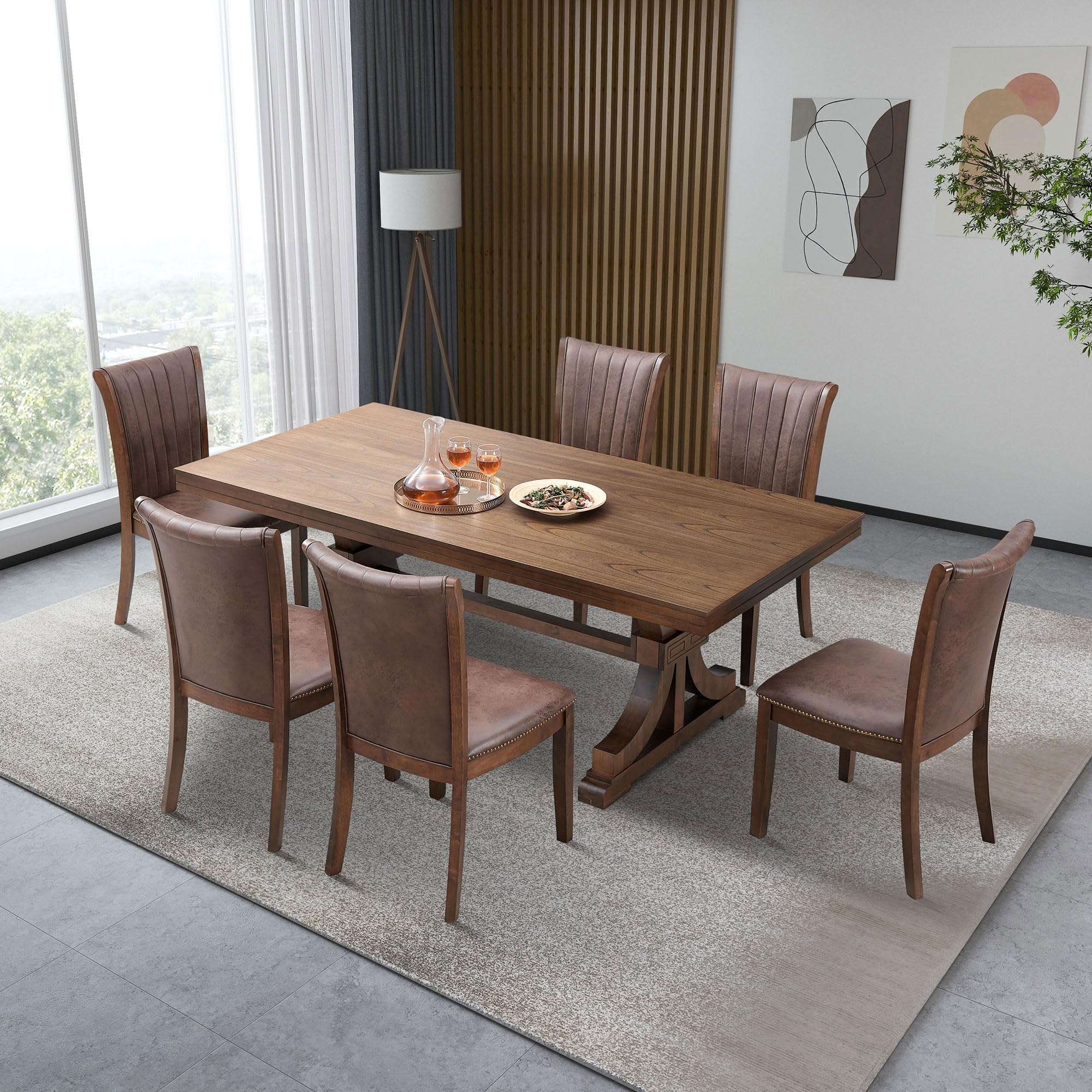 （kyo）新品　M.W.M READY Table2 Amazon.com - ZckyCine Modern Dining Table Table Set for 6-8
