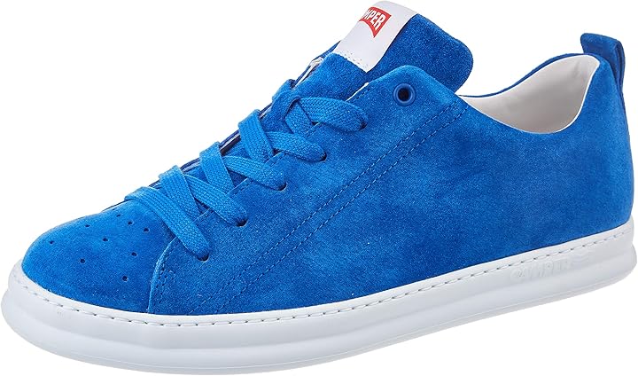 Camper runner scarpe casual per uomo sneakers in pelle scamosciata blu elettrico K100226