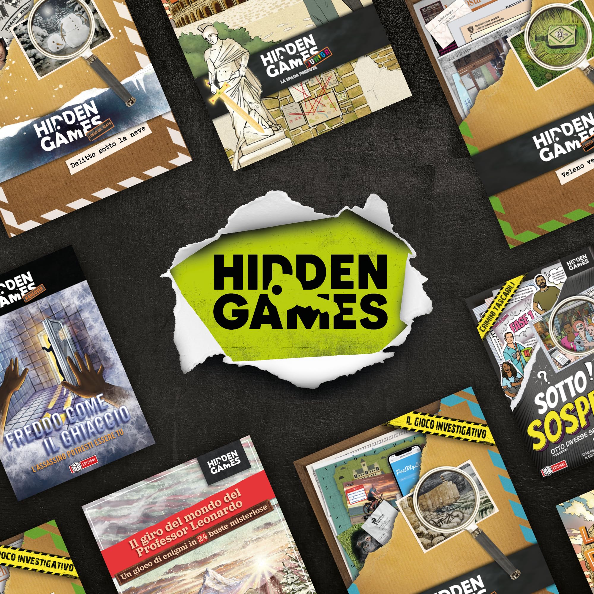 Hidden Games - Calendario dell'Avvento con puzzle - Il Giro del Mondo del Professor Leonardo - Un gioco di enigmi in 24 buste misteriose
