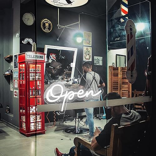 Miniatura 7 de MOLCOVEX - Letrero abierto de neón LED, letrero abierto de negocios con control remoto, luces de neón abiertas de brillo ajustable para restaurante,