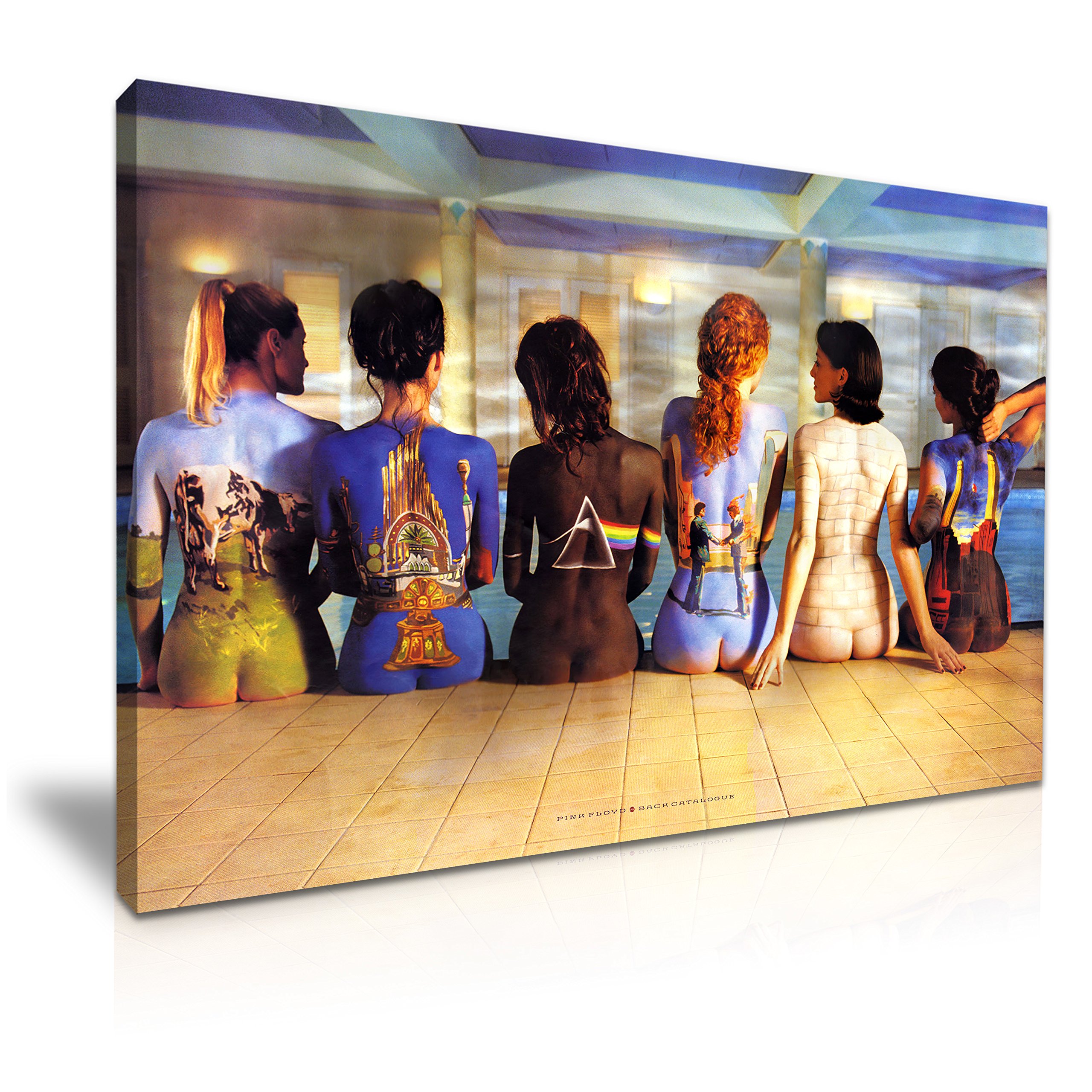 Yes Art Multicolored Pink Floyd Back Catalogue Canvas Wall Art Picture Print 76Cmx50cm Printed And Framed