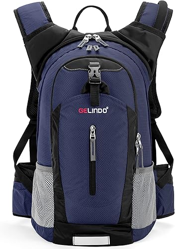 GELINDO Mochila de hidratación de senderismo aislada - Paquete de hidratación de senderismo con bolsa de agua de 2.5L