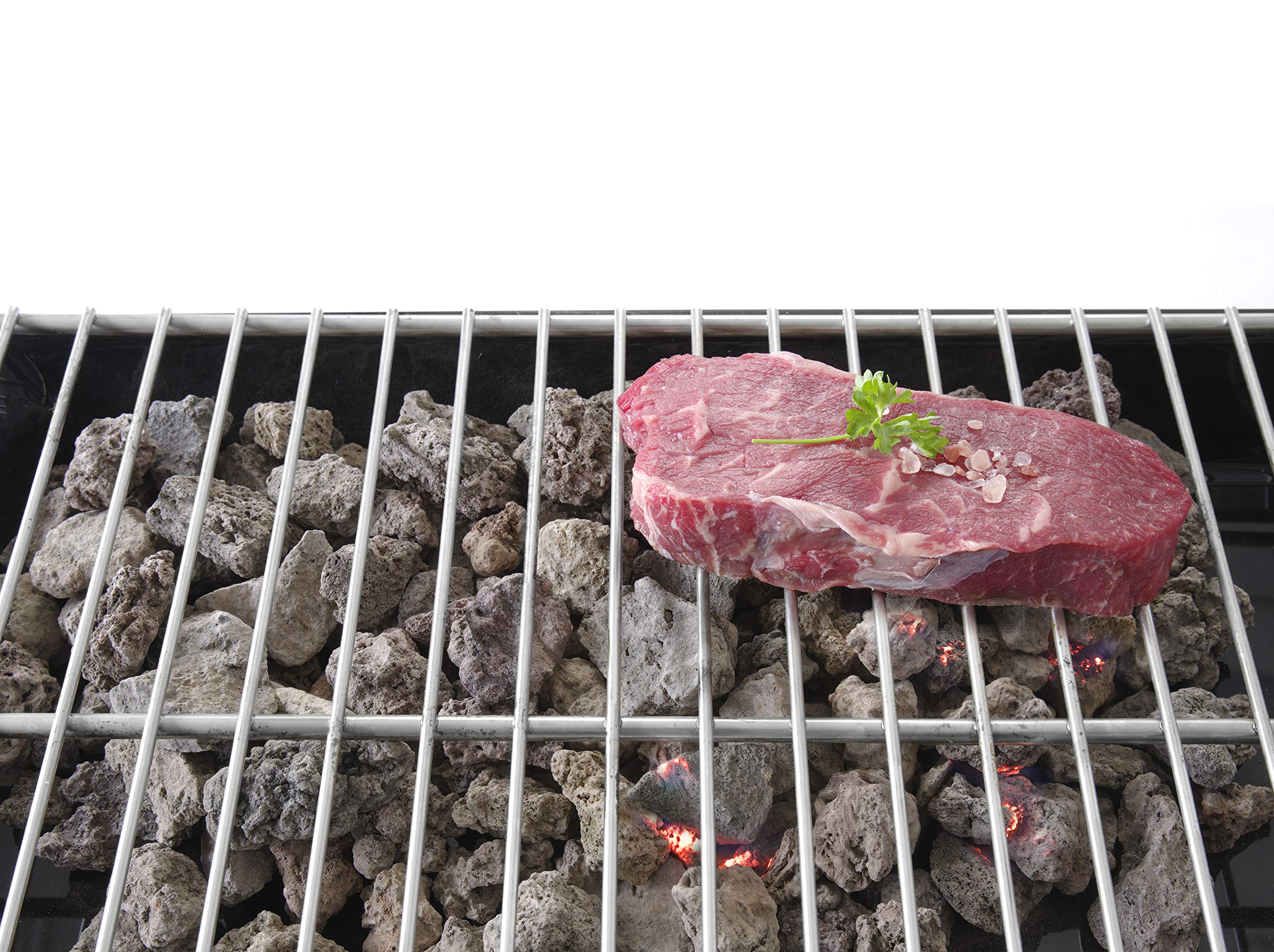 HENDI Pierres de Lave, Gros/Grand, pour Différents Types de Grills et Barbecues à Gaz, Roche Volcanique Naturelle, Pierre Réfractaire, Boîte de 5 kg
